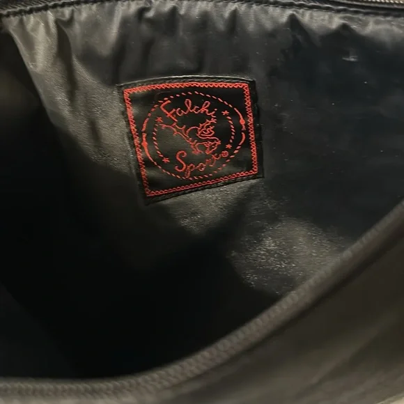 Falchi Sport black satin large clutch pouch - Picture 7 of 8